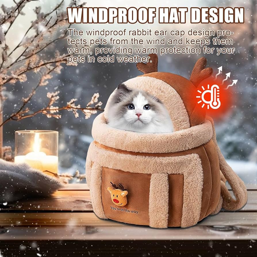 Dog Carrier Cage Winter Warm Cat Travel Bag Portable Carrier Backpack - PetsLoveStory®