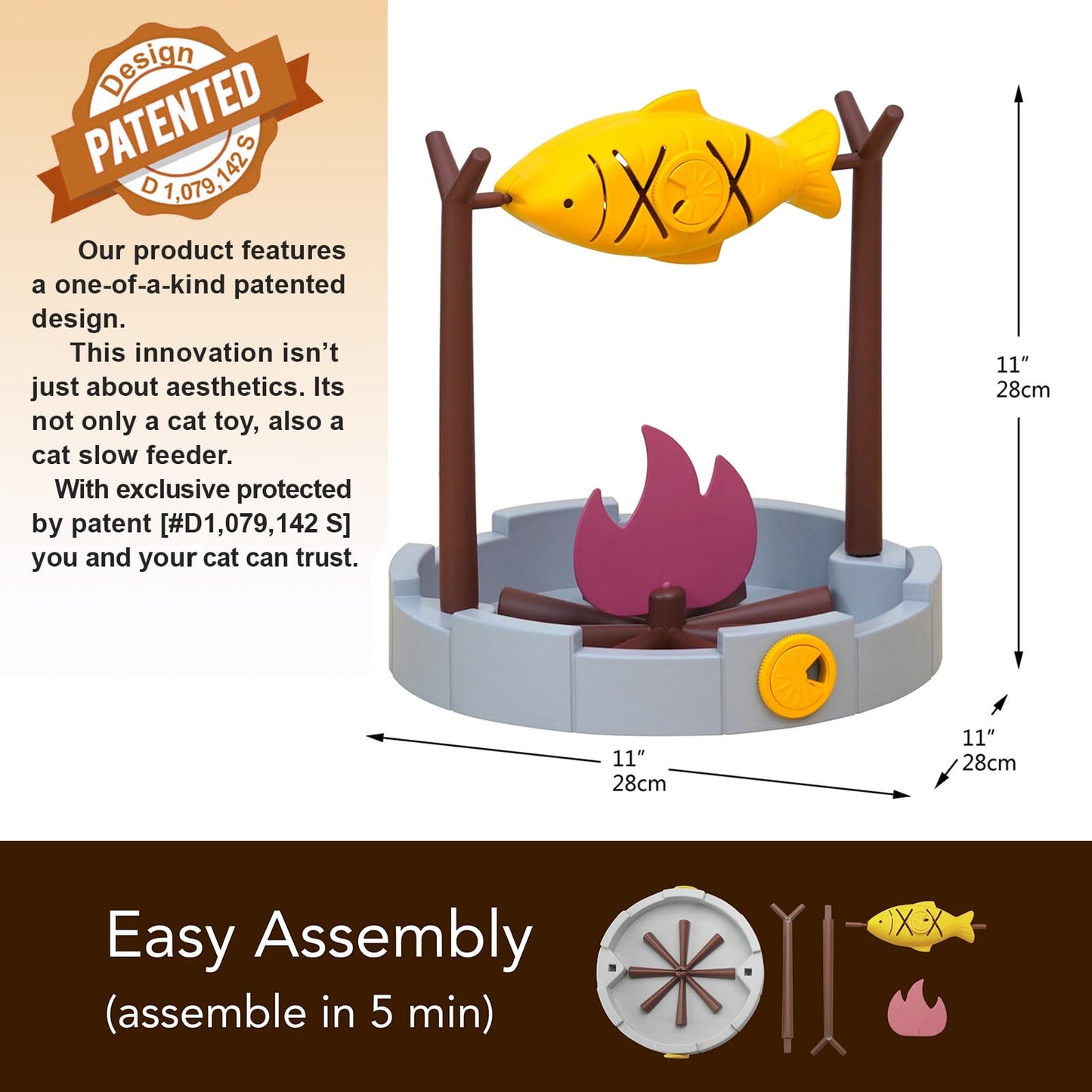 Grilled Fish Cat Treats Toy