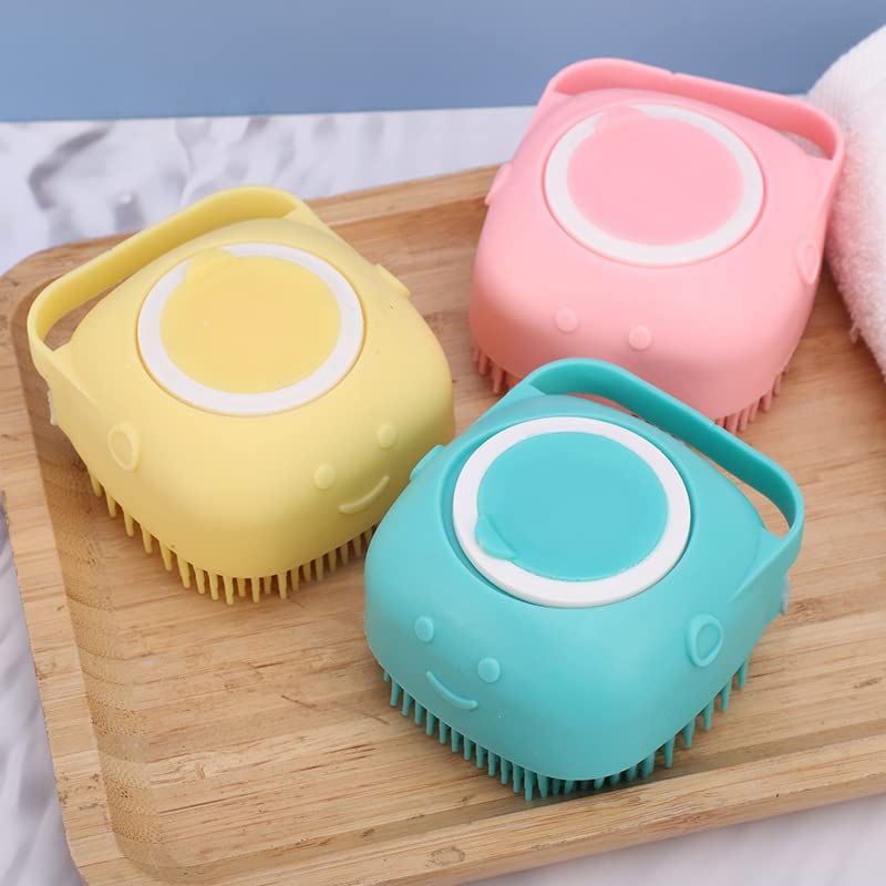 Escova de banho de silicone para massagem para animais de estimação