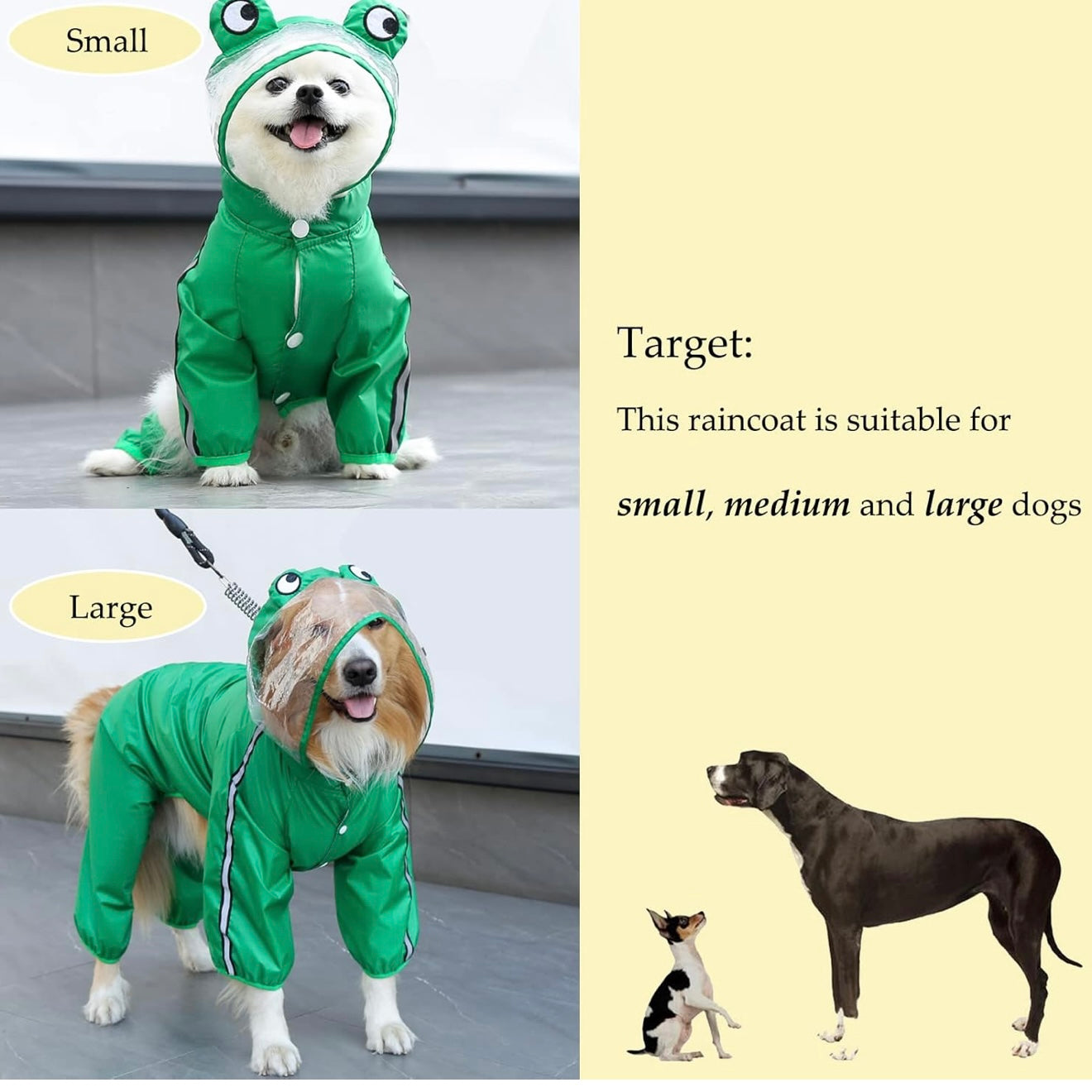 Dog Raincoat Hooded