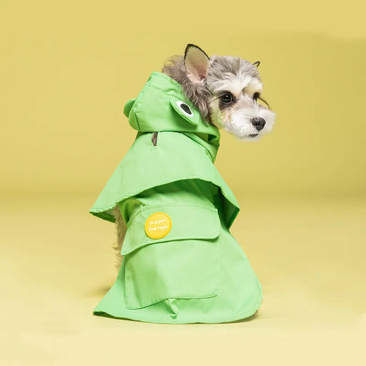 Pets Dog Clothes Hooded Pet Raincoats Strip Dogs Rain Coat - PetsLoveStory®