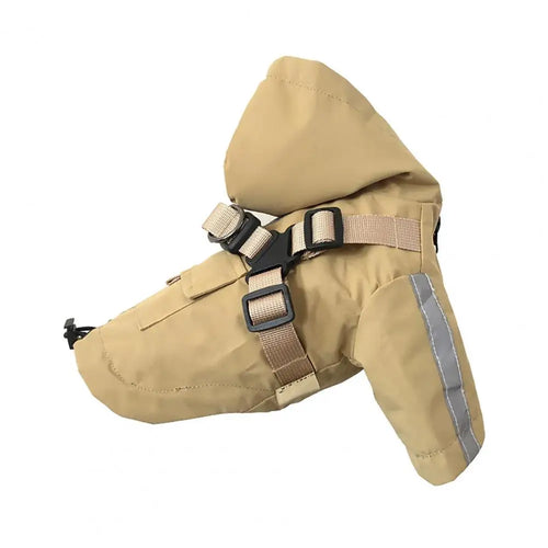 Puppy Raincoat Hooded Design Waterproof with Traction Ring High - PetsLoveStory®