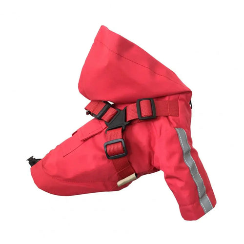 Puppy Raincoat Hooded Design Waterproof with Traction Ring High - PetsLoveStory®