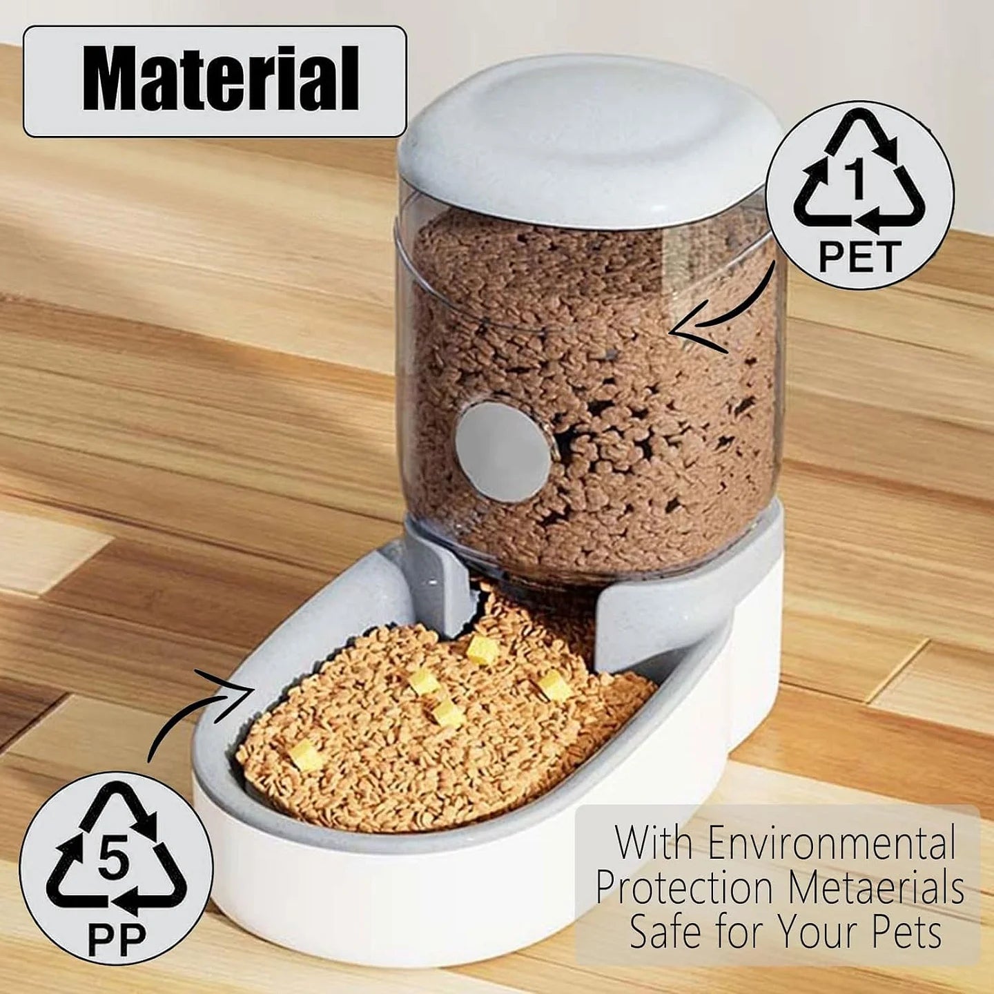 Automatic Pet Feeder 4L Gravity Dog Food Dispenser Large Capacity - PetsLoveStory®