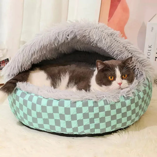 Pet Warm Diamond Quilt Closed Nest - PetsLoveStory®