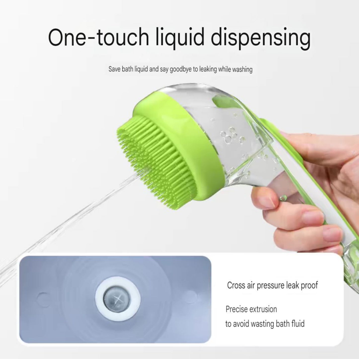 Pet Liquid Long Handle Press Bath Brush - PetsLoveStory®