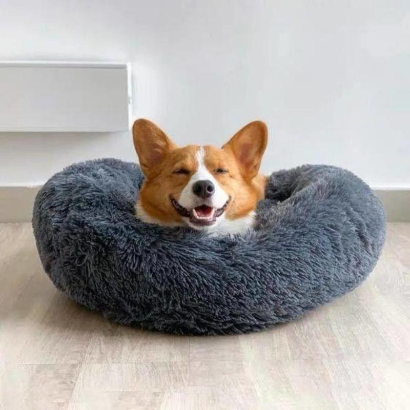 Doghouse plush round pets keep warm in autumn and winter - PetsLoveStory®
