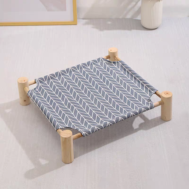 Wooden Cat Camp Bed for summer - PetsLoveStory®