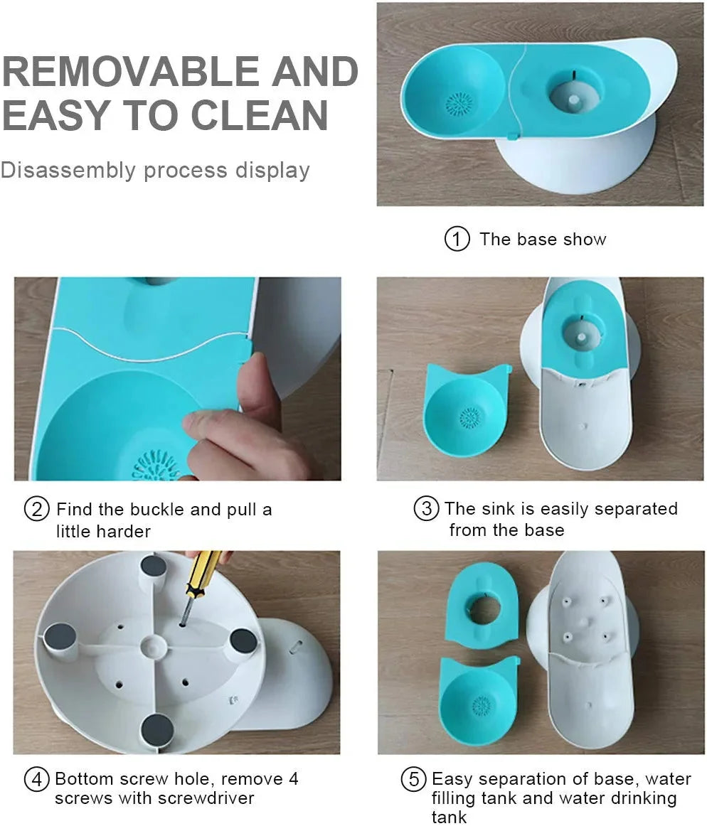Cat & Dog Automatic Water Fountain - PetsLoveStory®