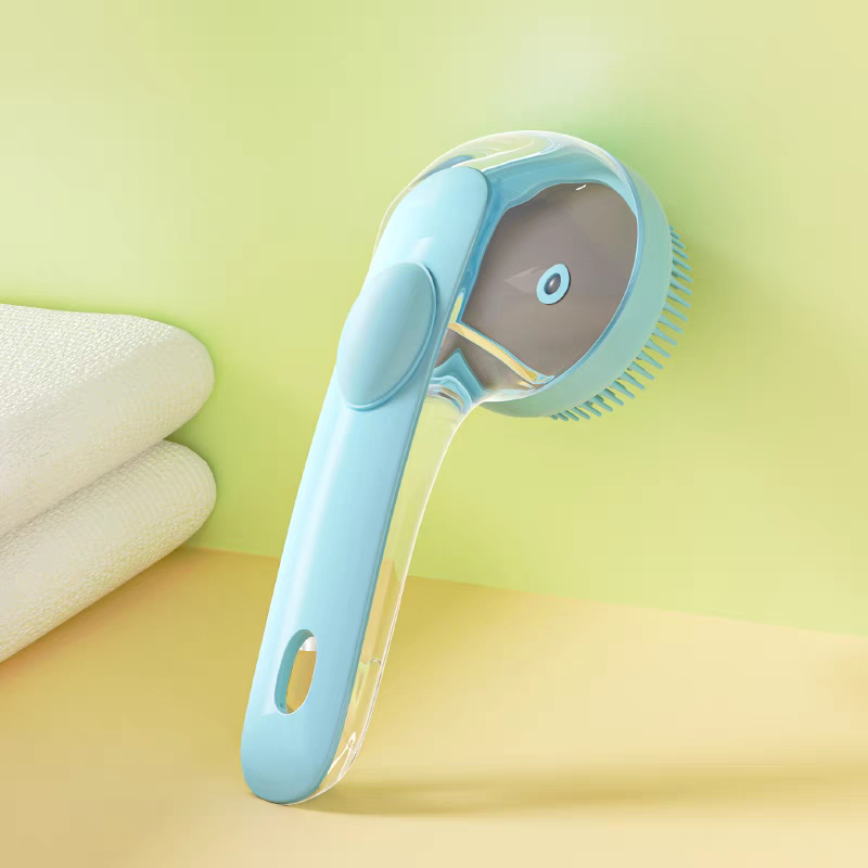 Pet Liquid Long Handle Press Bath Brush - PetsLoveStory®