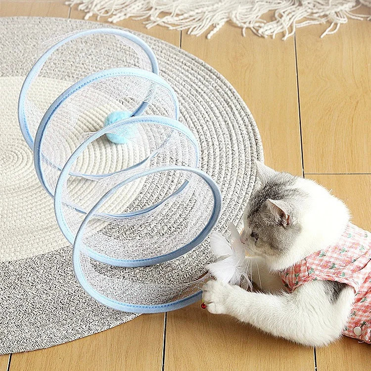 Folding Cat Tunnel Pet Toys - PetsLoveStory®