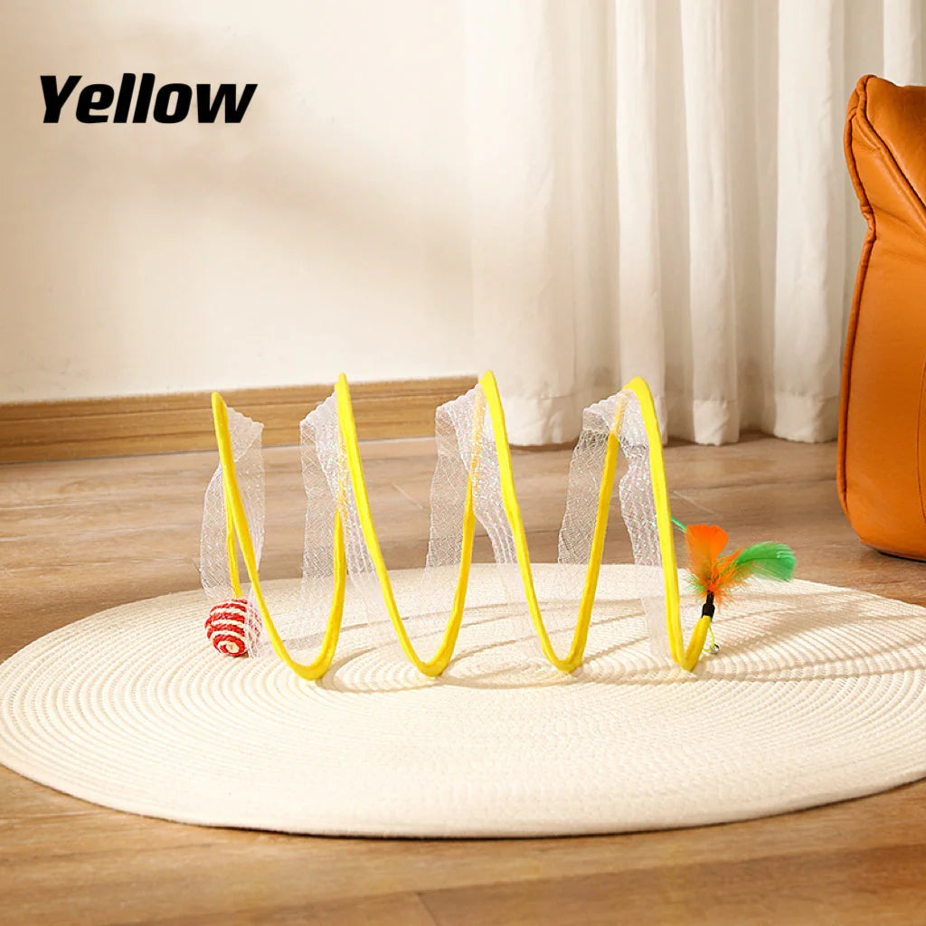 Folding Cat Tunnel Pet Toys - PetsLoveStory®