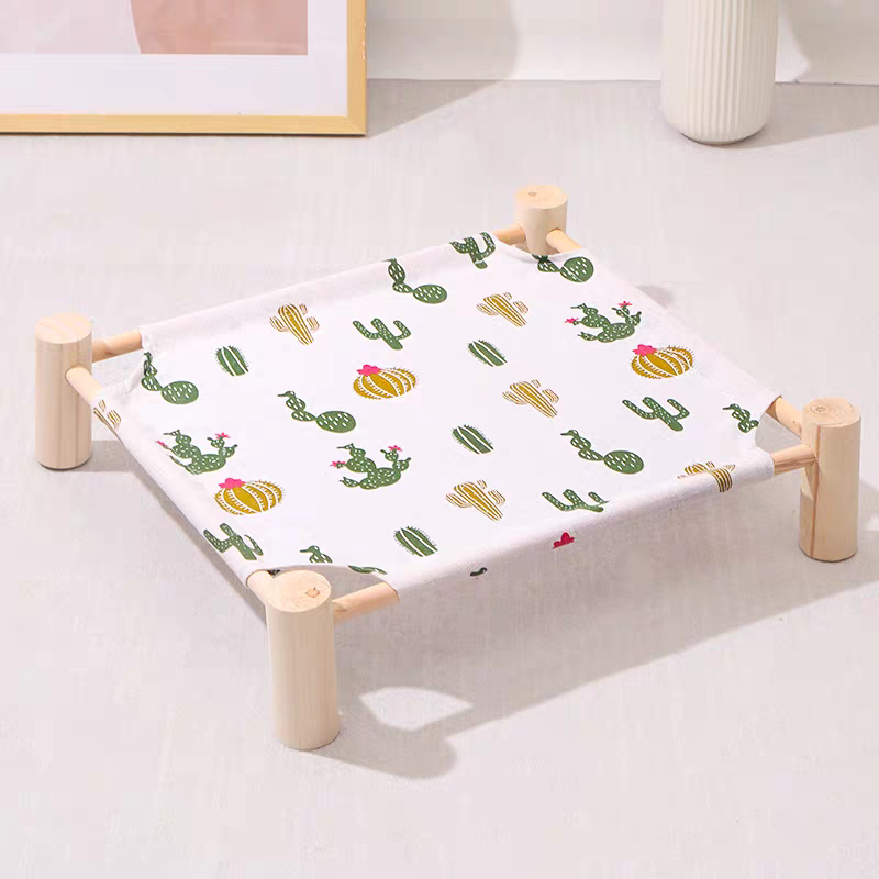 Wooden Cat Camp Bed for summer - PetsLoveStory®