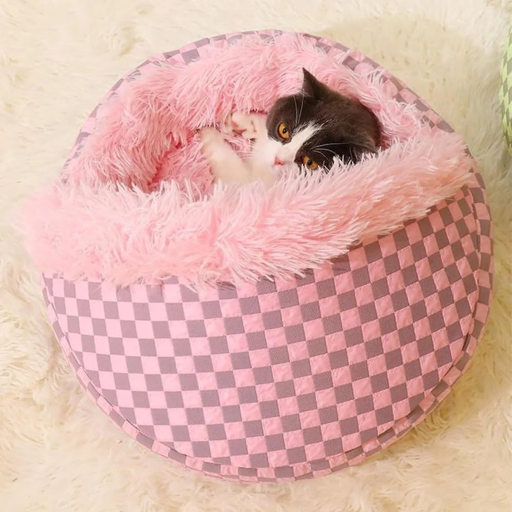 Pet Warm Diamond Quilt Closed Nest - PetsLoveStory®
