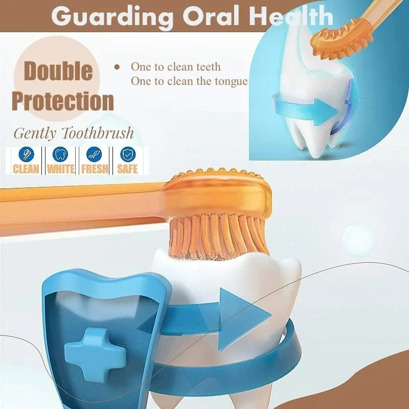 Pet Toothbrush, Pet Silicone Toothbrush Cat & Dog Tooth Brushing Kit with Storage Cup - PetsLoveStory®