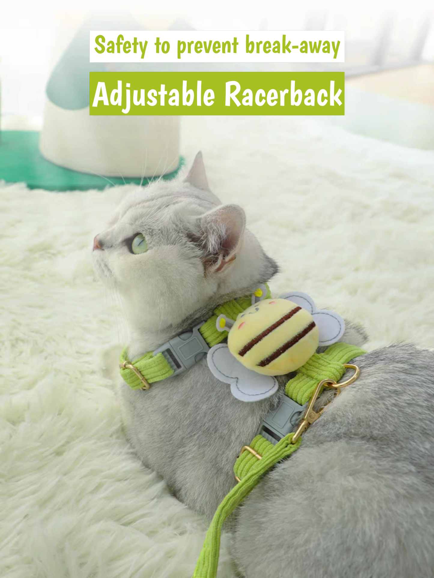 Bee Shape Cat Harness Traction Rope - PetsLoveStory®