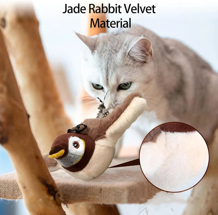 Flapping Wings Sparrow Bird Cat Toy - PetsLoveStory®