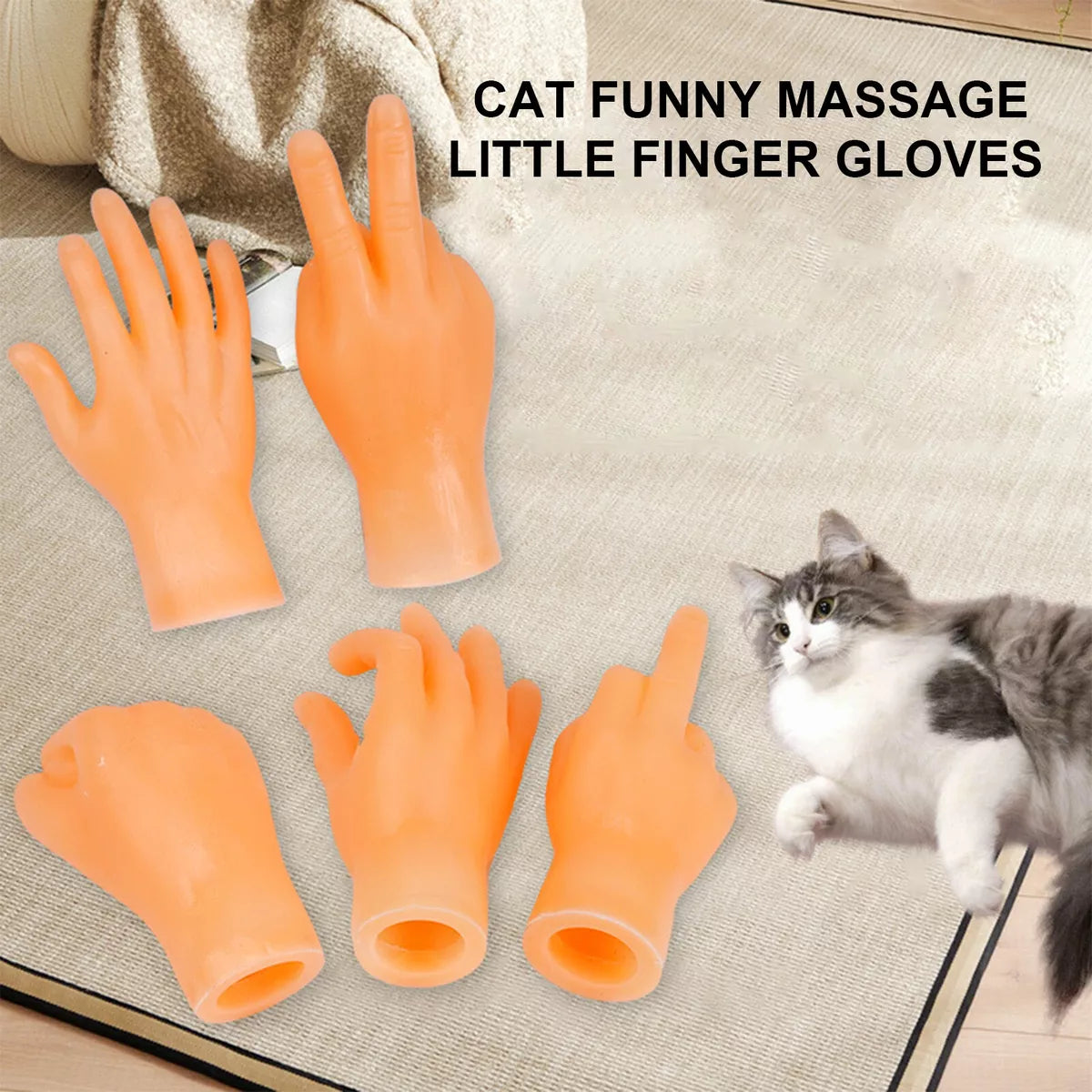 6PCS Cat Little funny Fake Human Hand - PetsLoveStory®