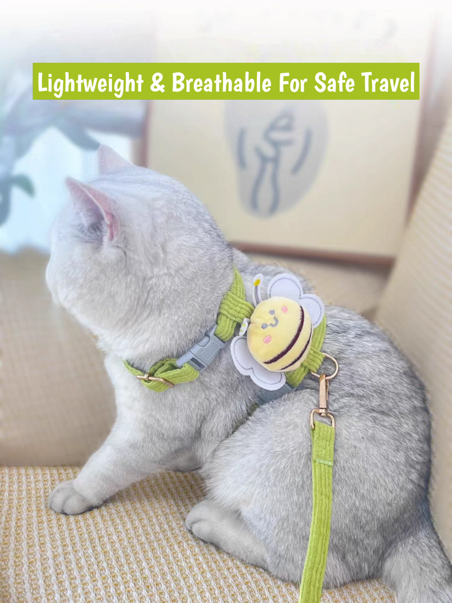 Bee Shape Cat Harness Traction Rope - PetsLoveStory®