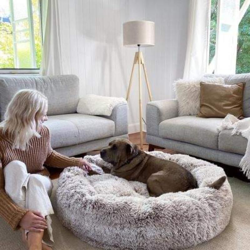 Doghouse plush round pets keep warm in autumn and winter - PetsLoveStory®