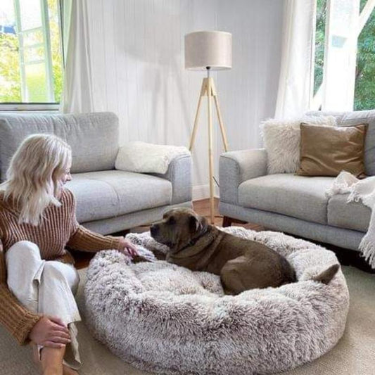Doghouse plush round pets keep warm in autumn and winter - PetsLoveStory®