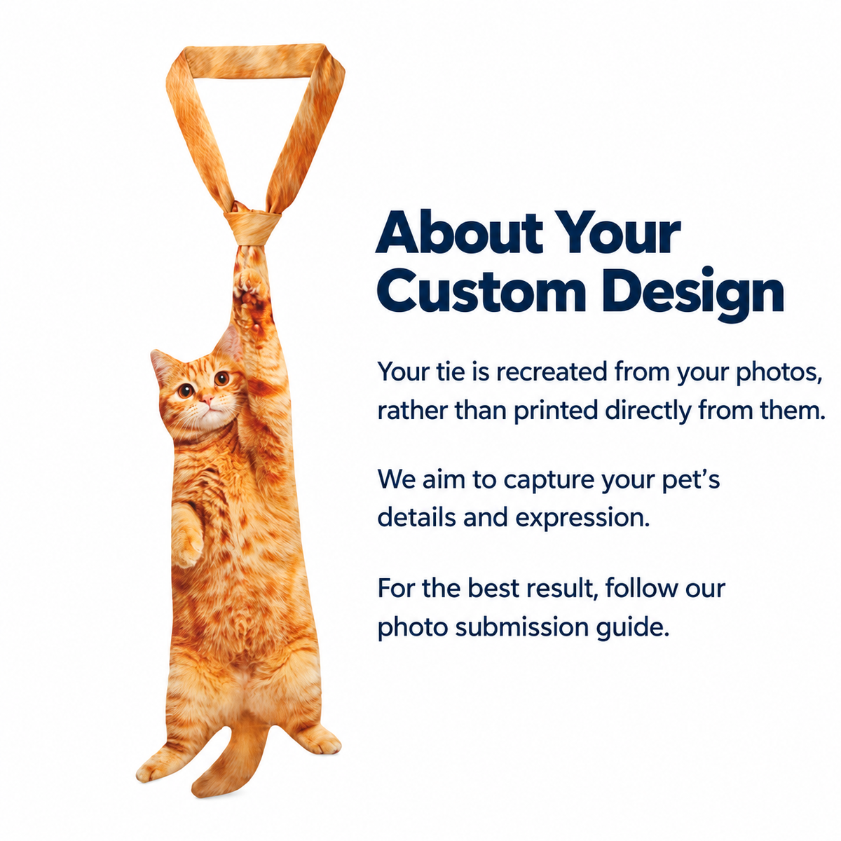 Custom Pet Tie – Your Cat, Printed on a Wearable Keepsake