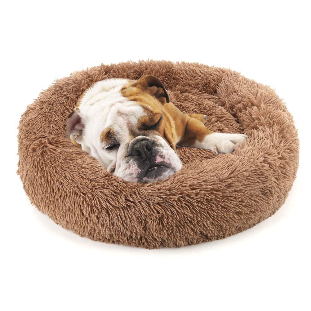 Doghouse plush round pets keep warm in autumn and winter