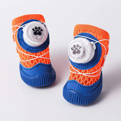 Dog Shoes with Rotating Buckle & Lights