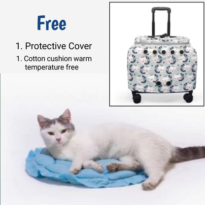 PetsLoveStory® Transparent Pet Travel Trolley