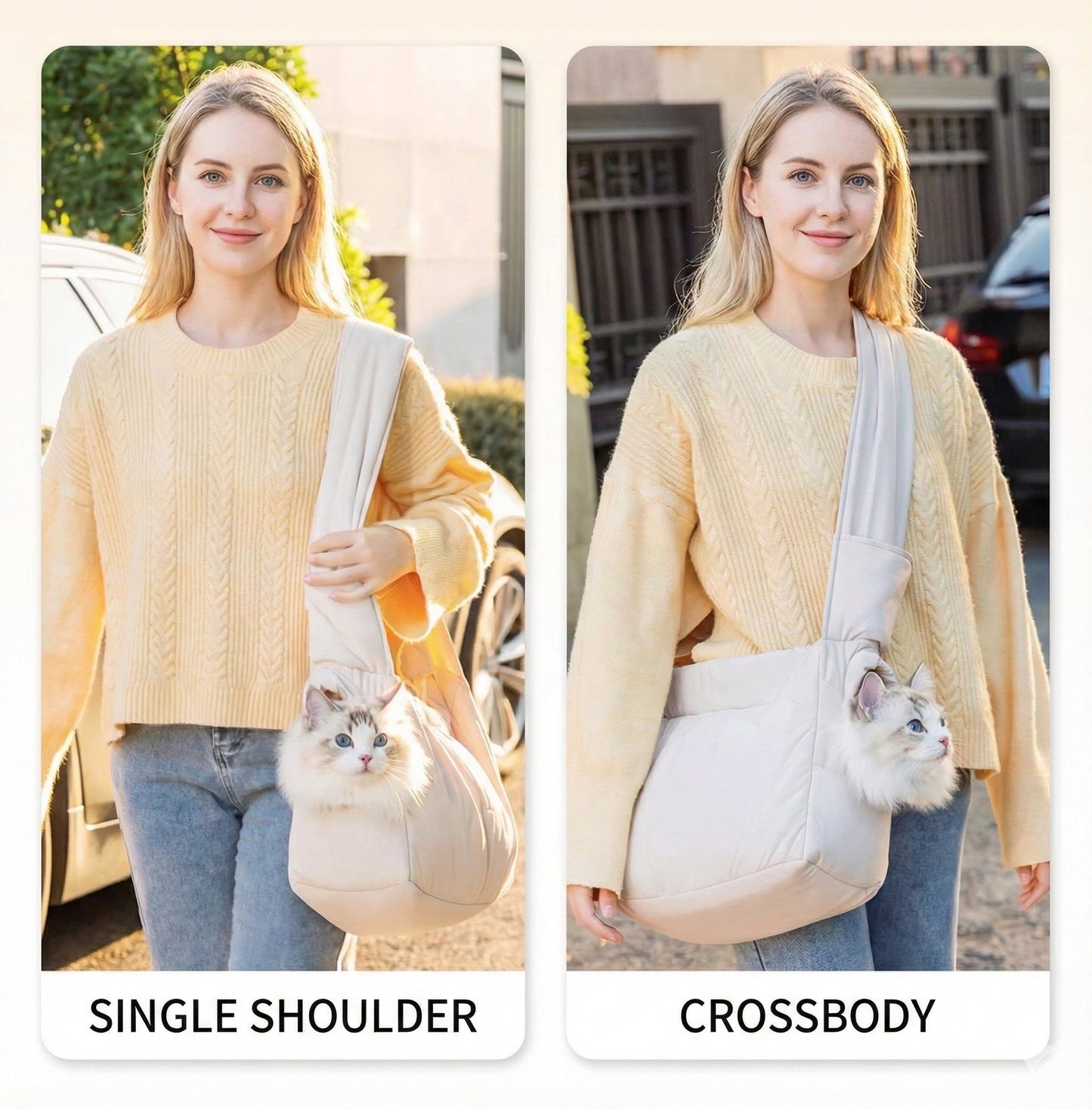 Quilted Minimalist Pet Carrier