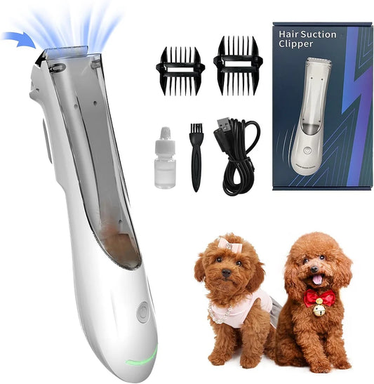 Hair-sucking pet hair clipper