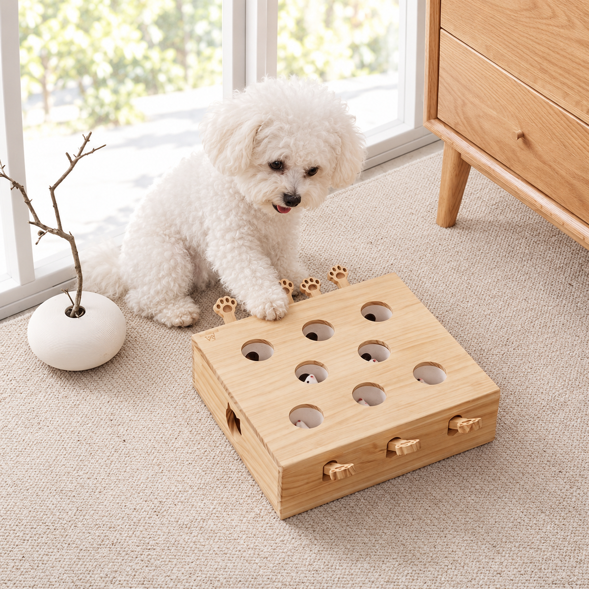 Wooden Whack-a-Mole Pet Game