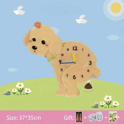 Relógio de parede Popping Puppy