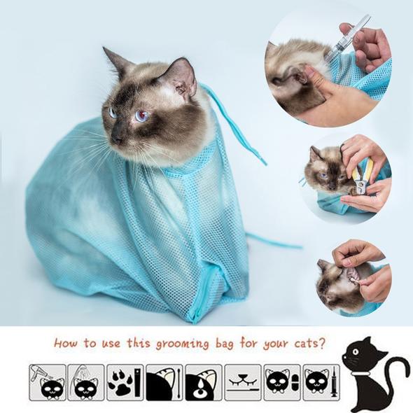 Cat Multifunctional Washing Shower, Pet Nail Trimming Bag