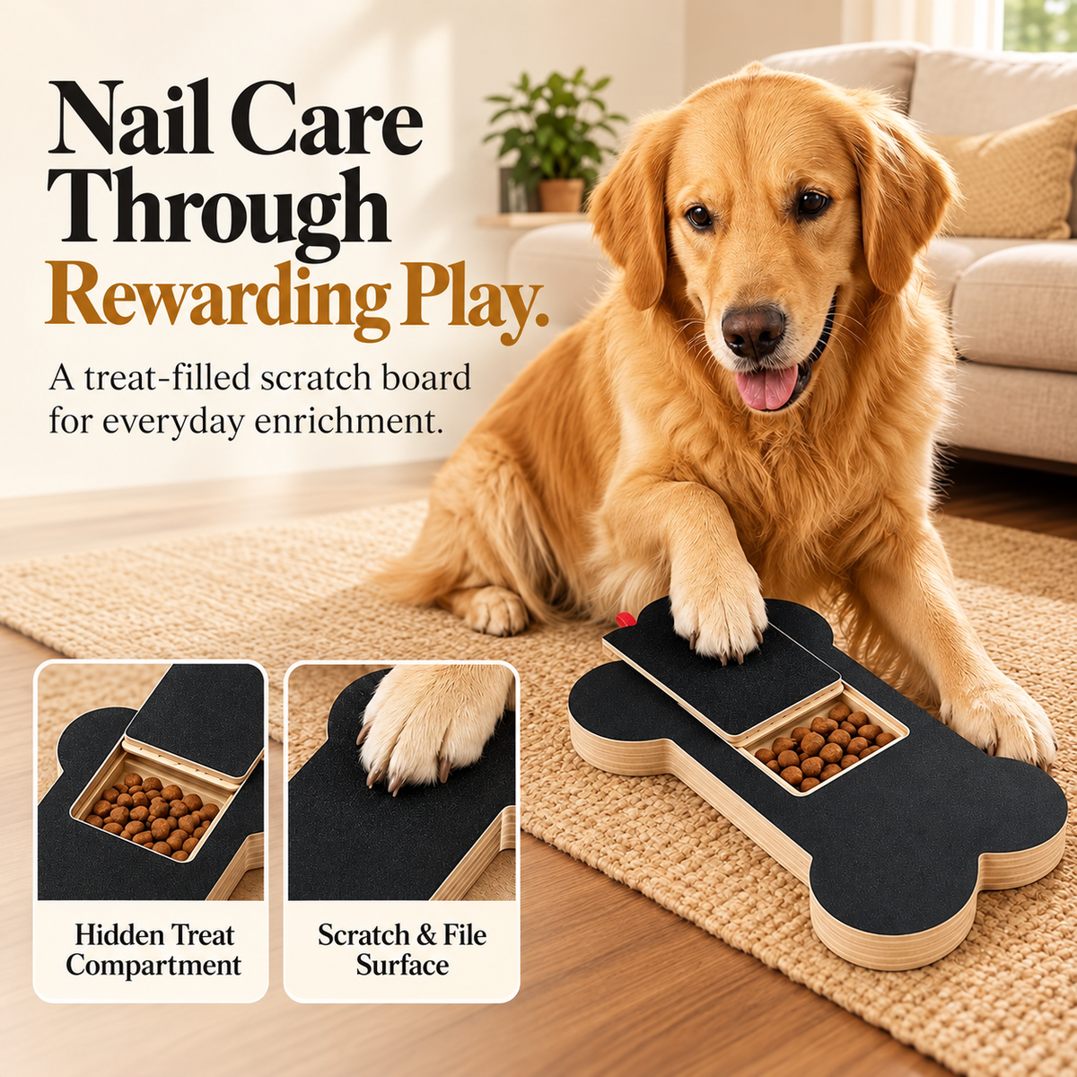 Treat-Reward Dog Scratch Board