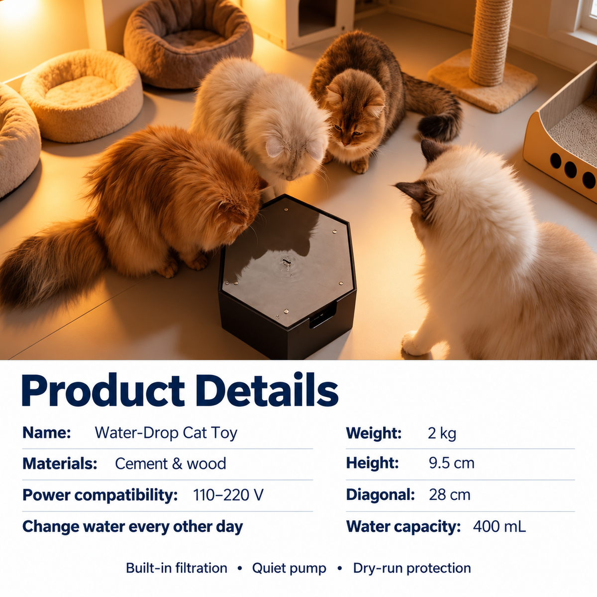 Drip Fountain Toy For Cats And Dogs