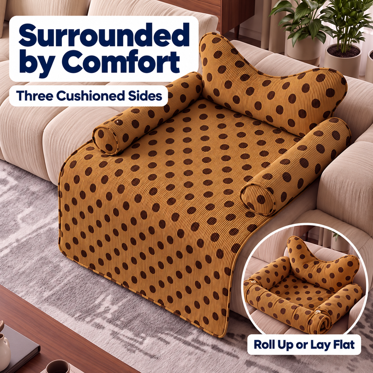 Fold-Up Pet Sofa Bed