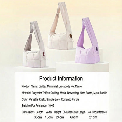 Quilted Minimalist Pet Carrier