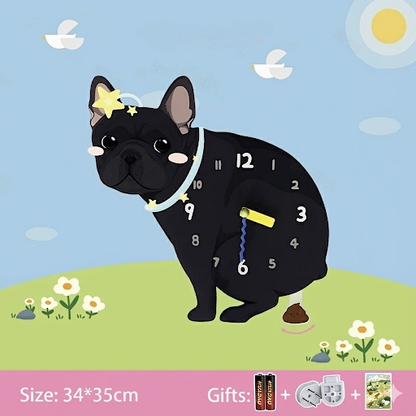Relógio de parede Popping Puppy