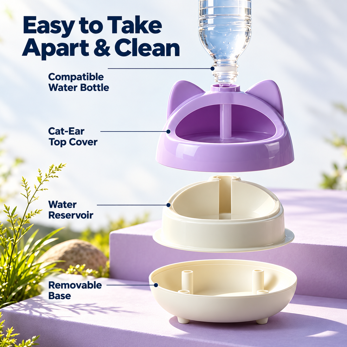PetsLoveStory® Self-Refilling Pet Water Bowl