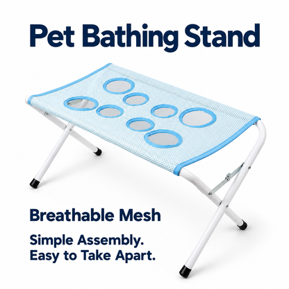 Fold-Flat Pet Bath Stand