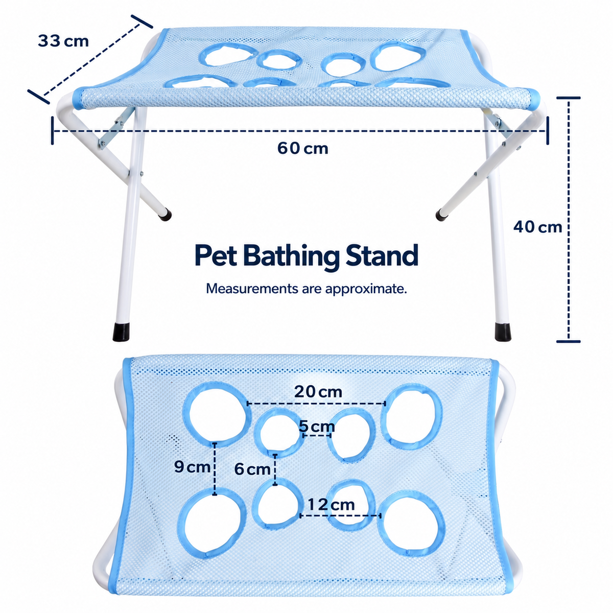 Fold-Flat Pet Bath Stand