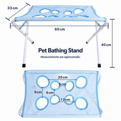 Fold-Flat Pet Bath Stand