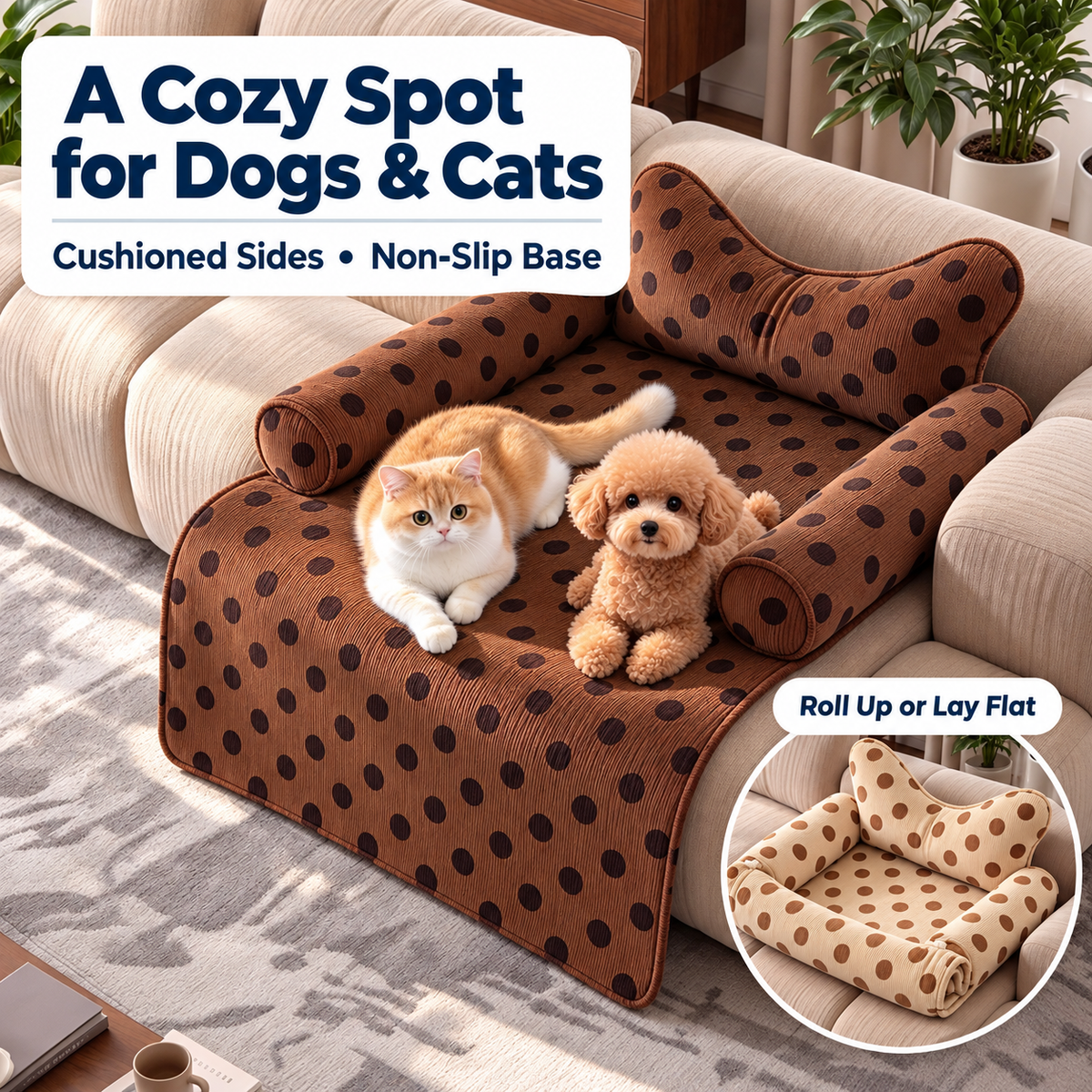 Fold-Up Pet Sofa Bed