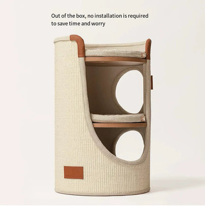 Sisal Bucket Cat Scratching Board – 3-in-1 Round Bed & Furniture Protector