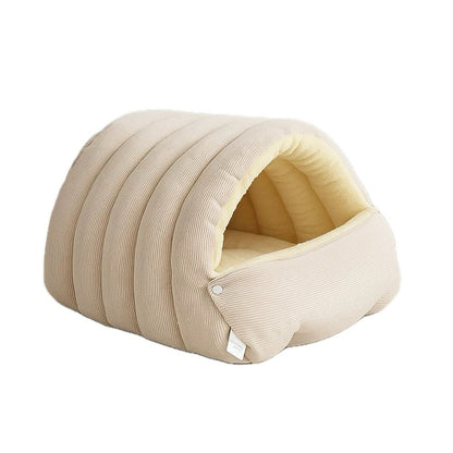 Cama aconchegante estilo caverna com capa removível e lavável