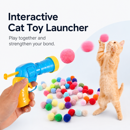 Pom-Pom Ball Launcher