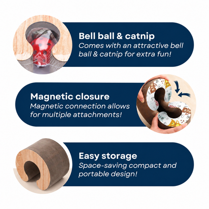 Magic Ball Track Scratcher™ – Foldable Play Ring for Cats & Small Dogs