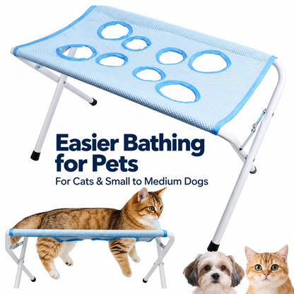 Fold-Flat Pet Bath Stand