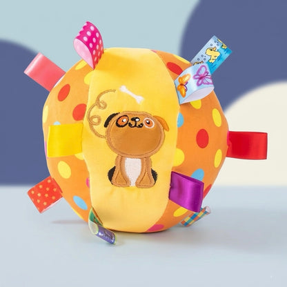 Colorful Squeaky Plush Dog Training Ball